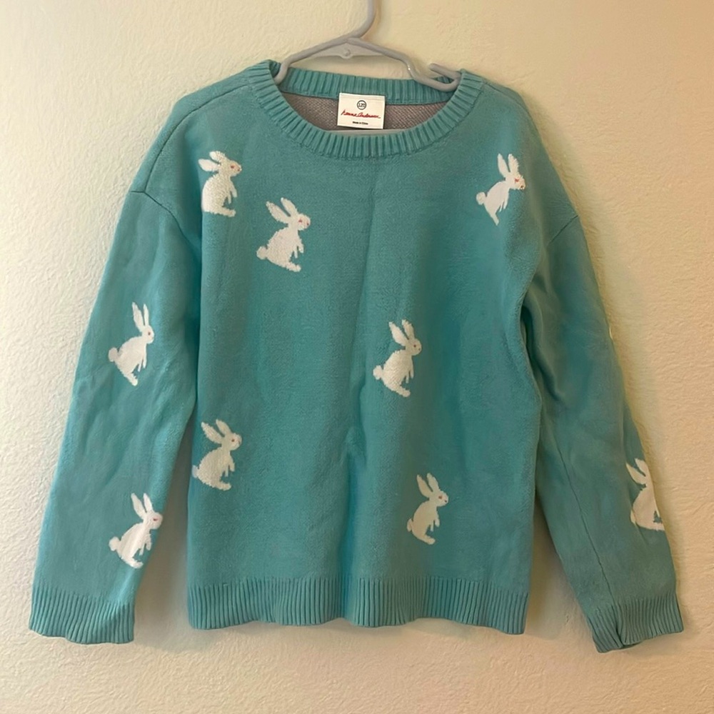 Hanna Anderson Knit Bunny Sweater sz 120